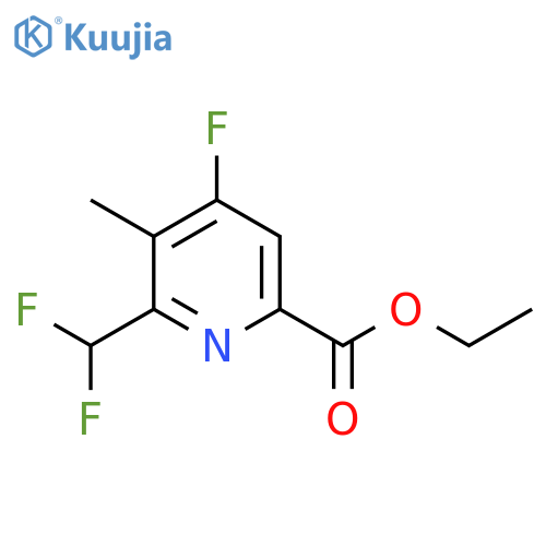 Ethyl 2-(difluoromethyl)-4-fluoro-3-methylpyridine-6-carboxylate structure