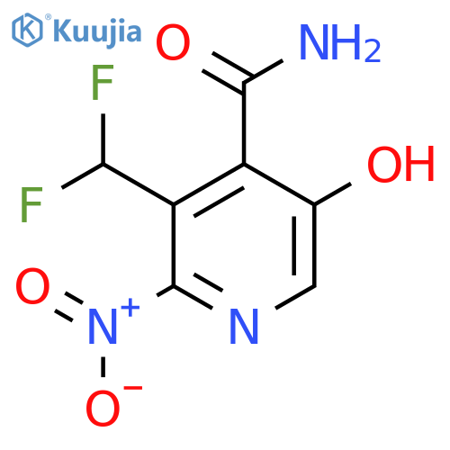 3-(Difluoromethyl)-5-hydroxy-2-nitropyridine-4-carboxamide structure