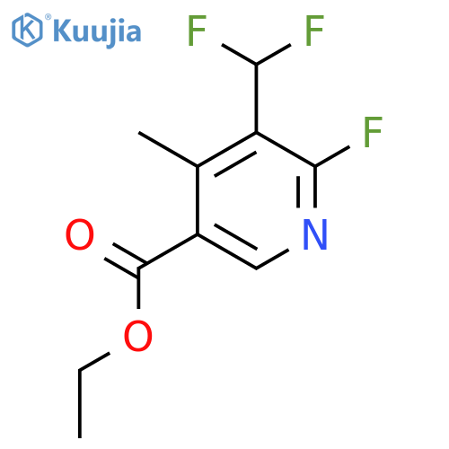 Ethyl 3-(difluoromethyl)-2-fluoro-4-methylpyridine-5-carboxylate structure