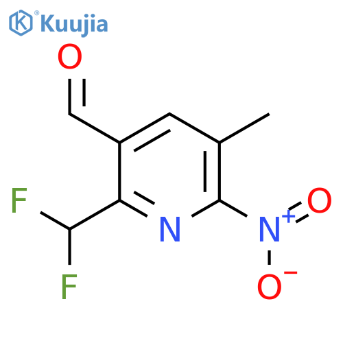 2-(Difluoromethyl)-5-methyl-6-nitropyridine-3-carboxaldehyde structure