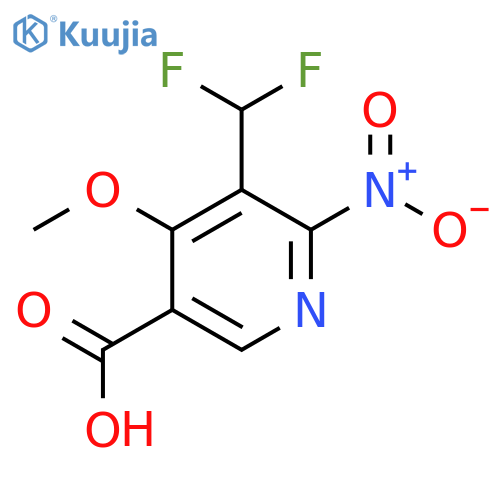 3-(Difluoromethyl)-4-methoxy-2-nitropyridine-5-carboxylic acid structure