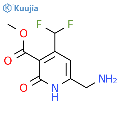 Methyl 6-(aminomethyl)-4-(difluoromethyl)-2-hydroxypyridine-3-carboxylate structure