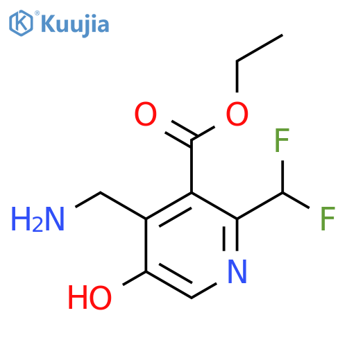 Ethyl 4-(aminomethyl)-2-(difluoromethyl)-5-hydroxypyridine-3-carboxylate structure