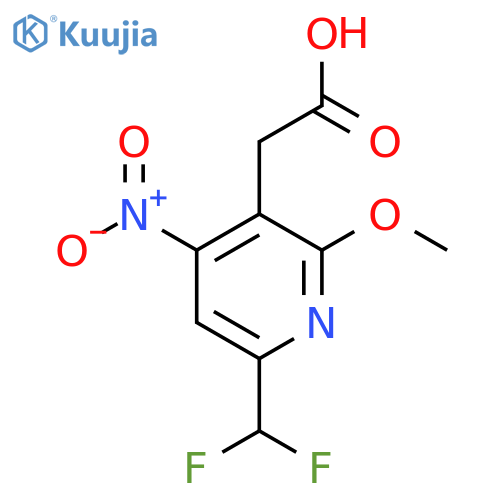 6-(Difluoromethyl)-2-methoxy-4-nitropyridine-3-acetic acid structure
