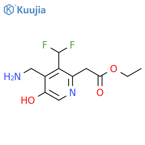 Ethyl 4-(aminomethyl)-3-(difluoromethyl)-5-hydroxypyridine-2-acetate structure