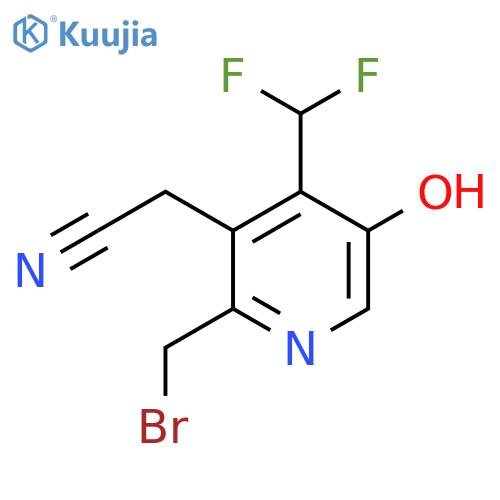 2-(Bromomethyl)-4-(difluoromethyl)-5-hydroxypyridine-3-acetonitrile structure
