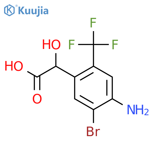 4-Amino-5-bromo-2-(trifluoromethyl)mandelic acid structure