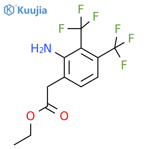 Ethyl 2-amino-3,4-bis(trifluoromethyl)phenylacetate structure