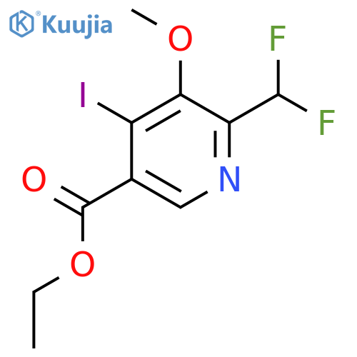 Ethyl 2-(difluoromethyl)-4-iodo-3-methoxypyridine-5-carboxylate structure