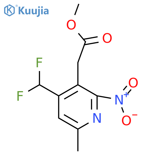 Methyl 4-(difluoromethyl)-6-methyl-2-nitropyridine-3-acetate structure