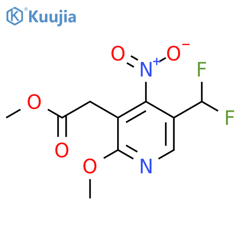 Methyl 5-(difluoromethyl)-2-methoxy-4-nitropyridine-3-acetate structure