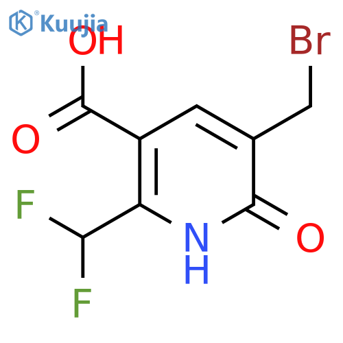 3-(Bromomethyl)-6-(difluoromethyl)-2-hydroxypyridine-5-carboxylic acid structure