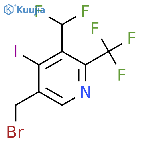5-(Bromomethyl)-3-(difluoromethyl)-4-iodo-2-(trifluoromethyl)pyridine structure