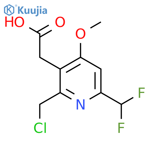 2-(Chloromethyl)-6-(difluoromethyl)-4-methoxypyridine-3-acetic acid structure