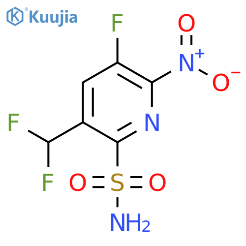 3-(Difluoromethyl)-5-fluoro-6-nitropyridine-2-sulfonamide structure