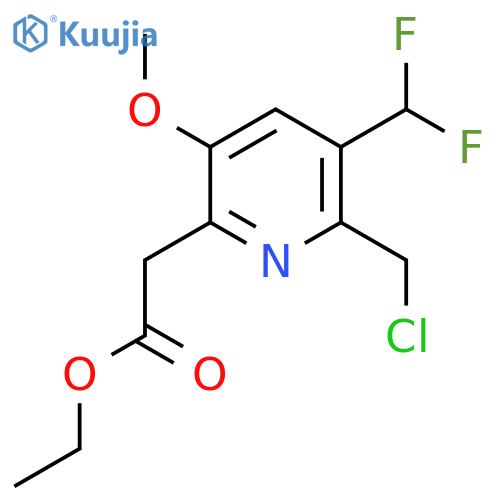 Ethyl 2-(chloromethyl)-3-(difluoromethyl)-5-methoxypyridine-6-acetate structure