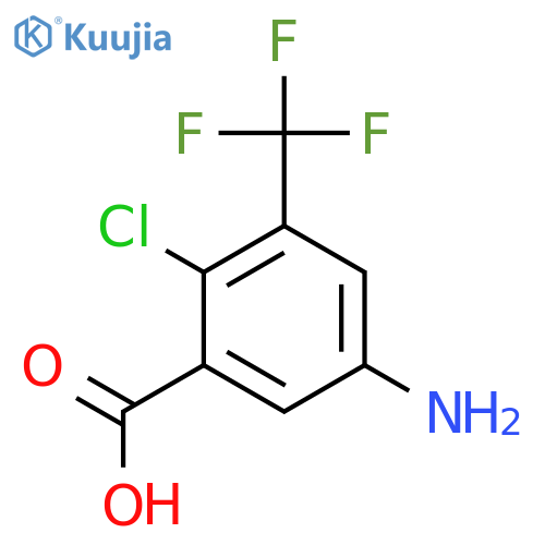 5-Amino-2-chloro-3-(trifluoromethyl)benzoic acid structure