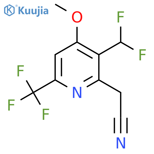 3-(Difluoromethyl)-4-methoxy-6-(trifluoromethyl)pyridine-2-acetonitrile structure