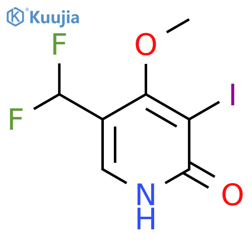 5-(Difluoromethyl)-2-hydroxy-3-iodo-4-methoxypyridine structure