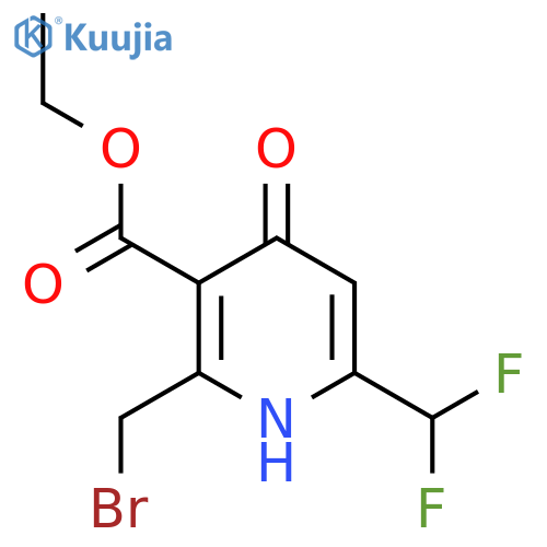 Ethyl 2-(bromomethyl)-6-(difluoromethyl)-4-hydroxypyridine-3-carboxylate structure