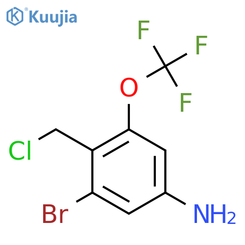 4-Amino-2-bromo-6-(trifluoromethoxy)benzyl chloride structure