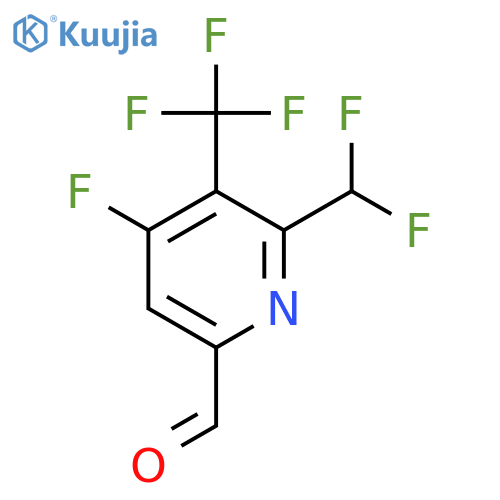 2-(Difluoromethyl)-4-fluoro-3-(trifluoromethyl)pyridine-6-carboxaldehyde structure