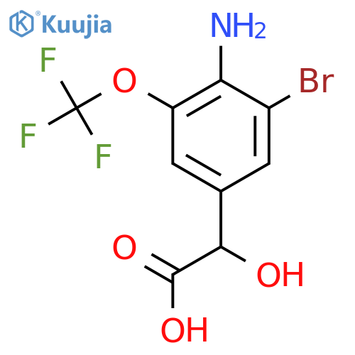 4-Amino-3-bromo-5-(trifluoromethoxy)mandelic acid structure