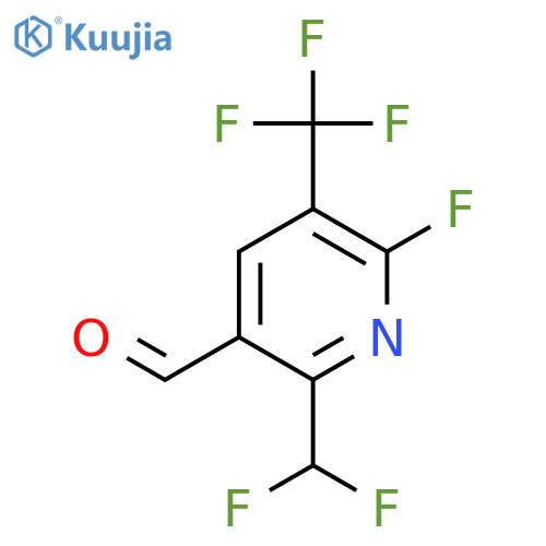 2-(Difluoromethyl)-6-fluoro-5-(trifluoromethyl)pyridine-3-carboxaldehyde structure