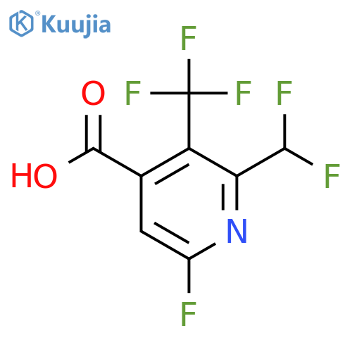 2-(Difluoromethyl)-6-fluoro-3-(trifluoromethyl)pyridine-4-carboxylic acid structure