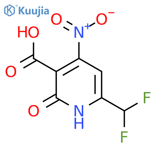 6-(Difluoromethyl)-2-hydroxy-4-nitropyridine-3-carboxylic acid structure