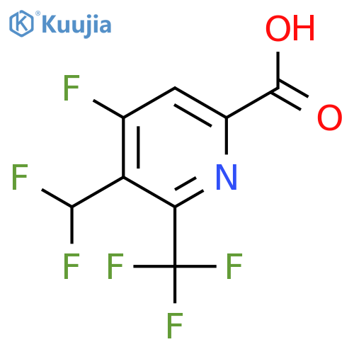 3-(Difluoromethyl)-4-fluoro-2-(trifluoromethyl)pyridine-6-carboxylic acid structure