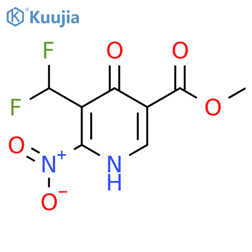 Methyl 3-(difluoromethyl)-4-hydroxy-2-nitropyridine-5-carboxylate structure