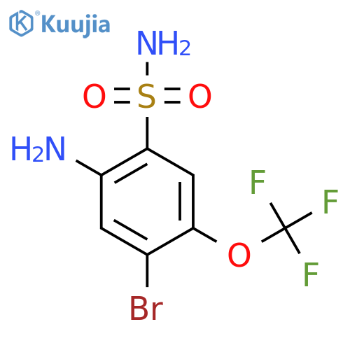 2-Amino-4-bromo-5-(trifluoromethoxy)benzenesulfonamide structure