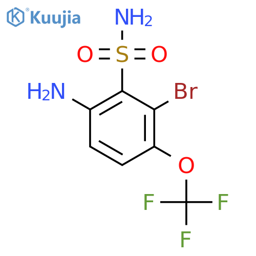6-Amino-2-bromo-3-(trifluoromethoxy)benzenesulfonamide structure