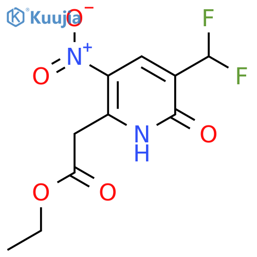 Ethyl 3-(difluoromethyl)-2-hydroxy-5-nitropyridine-6-acetate structure