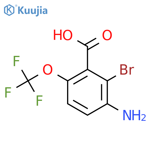 3-Amino-2-bromo-6-(trifluoromethoxy)benzoic acid structure