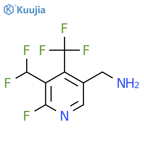 5-(Aminomethyl)-3-(difluoromethyl)-2-fluoro-4-(trifluoromethyl)pyridine structure