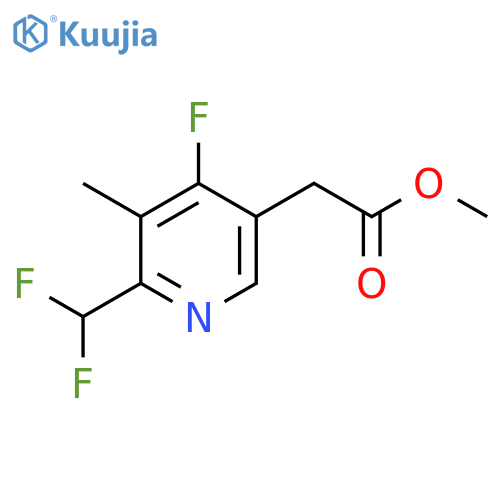Methyl 2-(difluoromethyl)-4-fluoro-3-methylpyridine-5-acetate structure