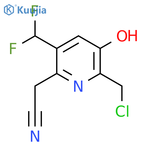 2-(Chloromethyl)-5-(difluoromethyl)-3-hydroxypyridine-6-acetonitrile structure