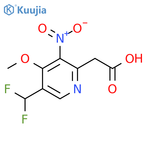 5-(Difluoromethyl)-4-methoxy-3-nitropyridine-2-acetic acid structure