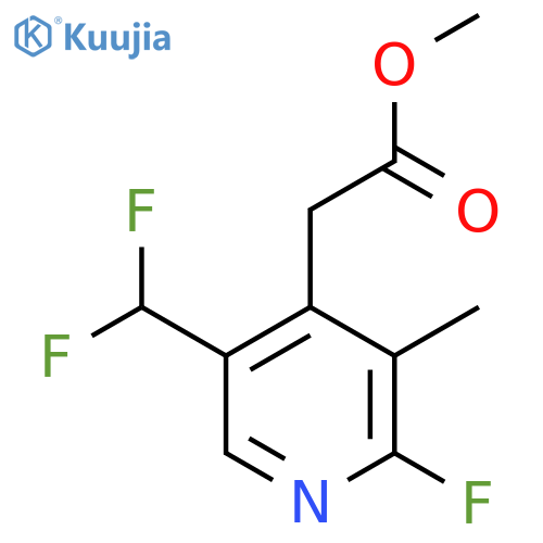 Methyl 5-(difluoromethyl)-2-fluoro-3-methylpyridine-4-acetate structure