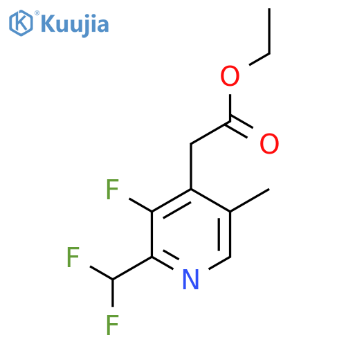 Ethyl 2-(difluoromethyl)-3-fluoro-5-methylpyridine-4-acetate structure