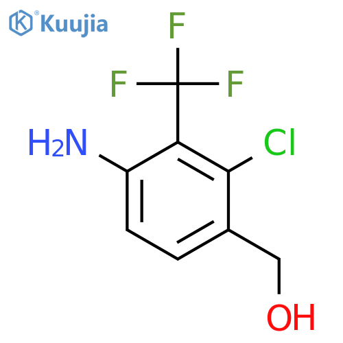 4-Amino-2-chloro-3-(trifluoromethyl)benzyl alcohol structure