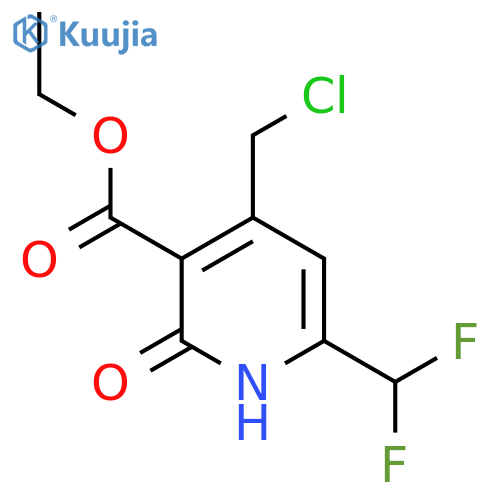 Ethyl 4-(chloromethyl)-6-(difluoromethyl)-2-hydroxypyridine-3-carboxylate structure