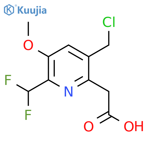 5-(Chloromethyl)-2-(difluoromethyl)-3-methoxypyridine-6-acetic acid structure