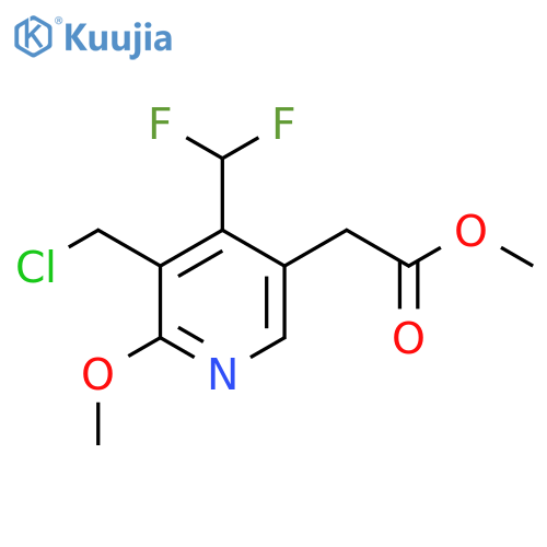 Methyl 3-(chloromethyl)-4-(difluoromethyl)-2-methoxypyridine-5-acetate structure