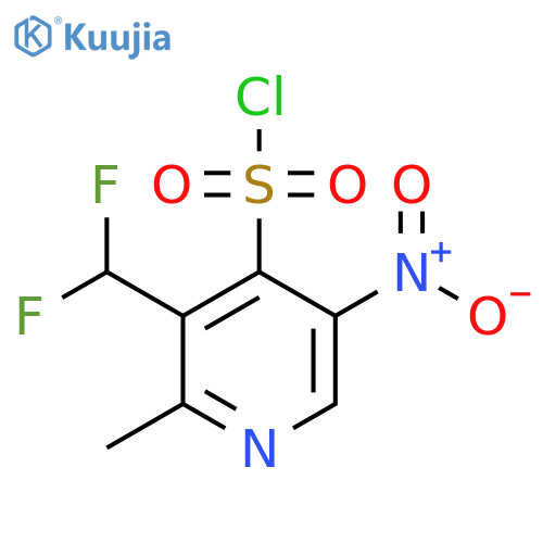 3-(Difluoromethyl)-2-methyl-5-nitropyridine-4-sulfonyl chloride structure