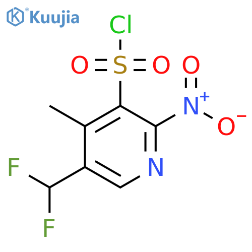5-(Difluoromethyl)-4-methyl-2-nitropyridine-3-sulfonyl chloride structure