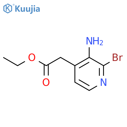 Ethyl 3-amino-2-bromopyridine-4-acetate structure