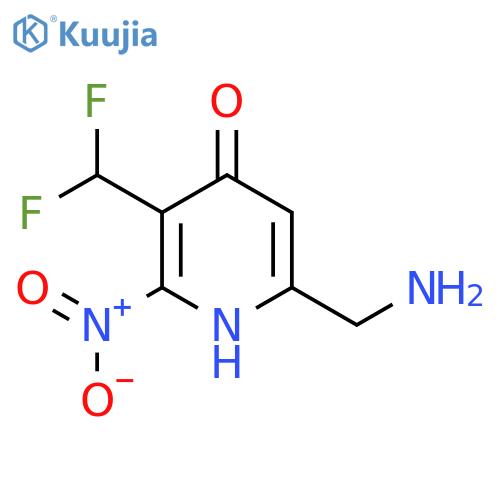 6-(Aminomethyl)-3-(difluoromethyl)-4-hydroxy-2-nitropyridine structure
